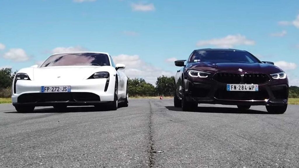 Porsche Taycan проти BMW M8 Gran Coupe