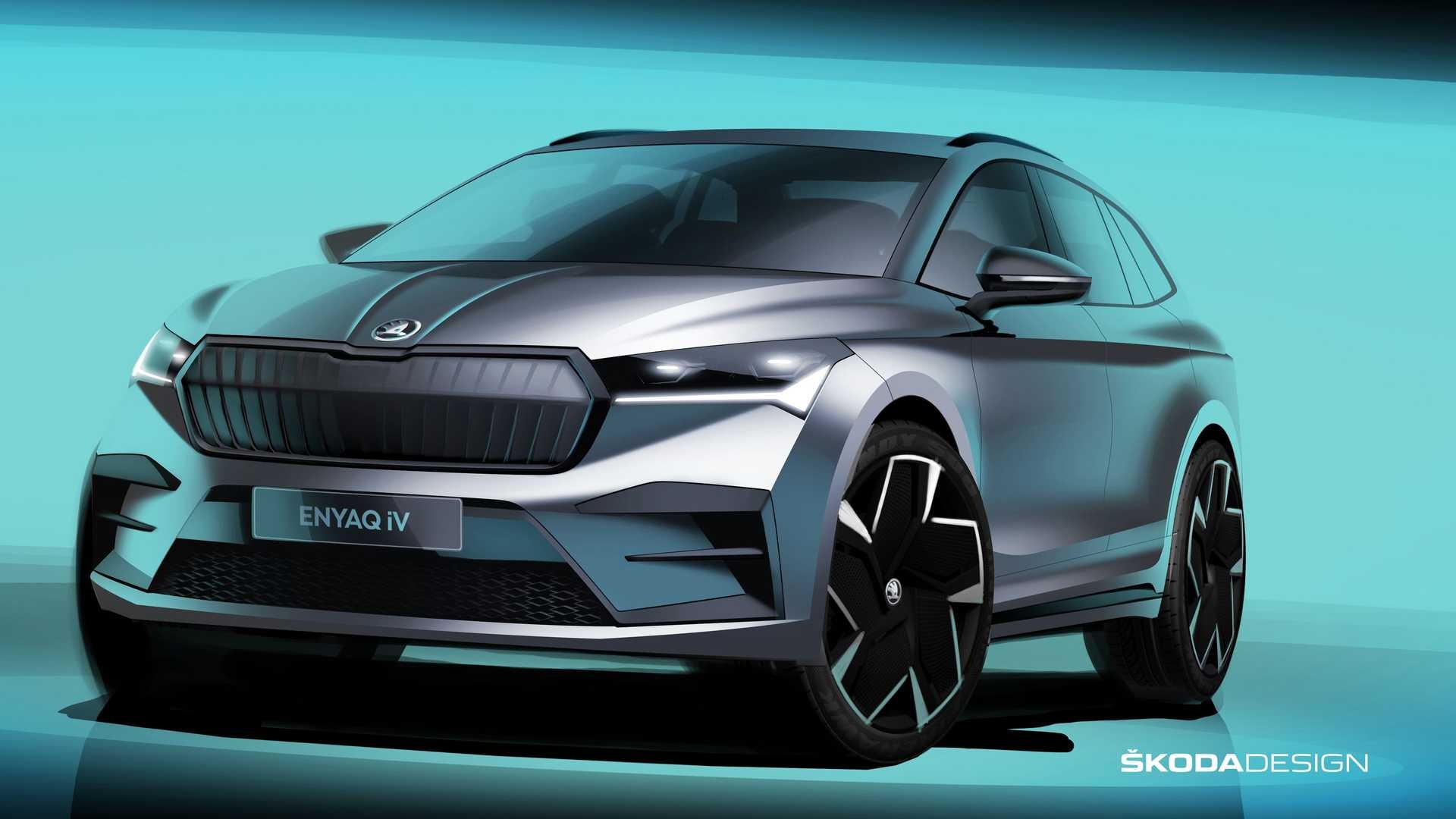 Тізер Skoda Enyaq iV 2021 року