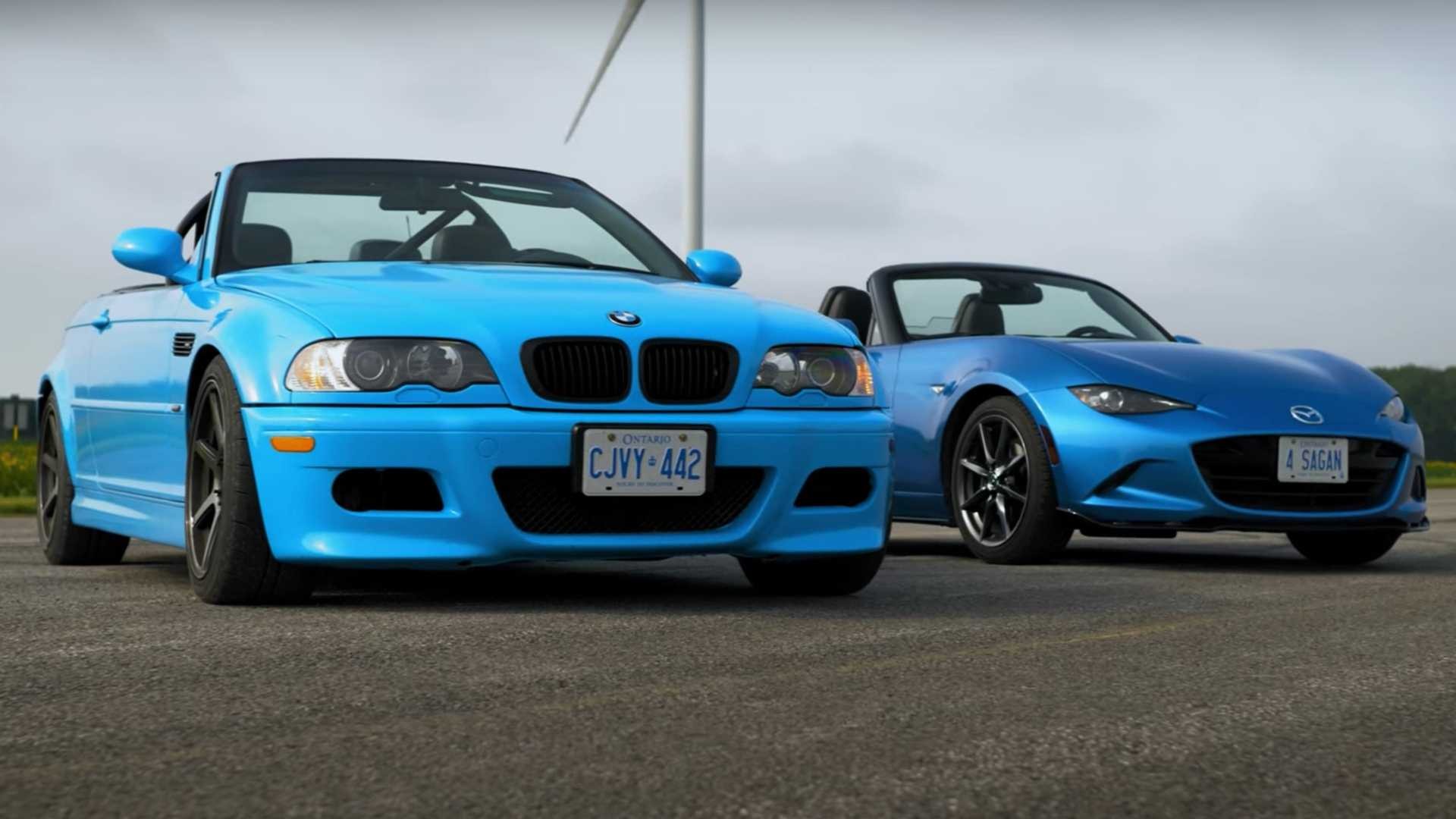 BMW E46 M3 та Mazda MX-5 Miata