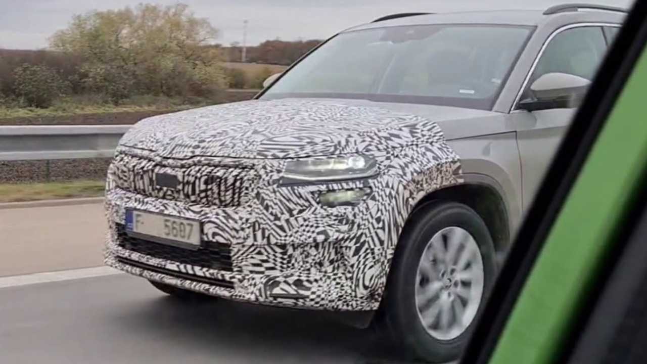 Skoda Kodiaq 2021 кросовер шпигун тест