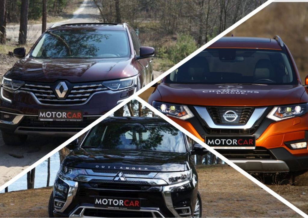 Який кросовер обрати? Nissan X-Trail, Mitsubishi Outlander, Renault Koleos
