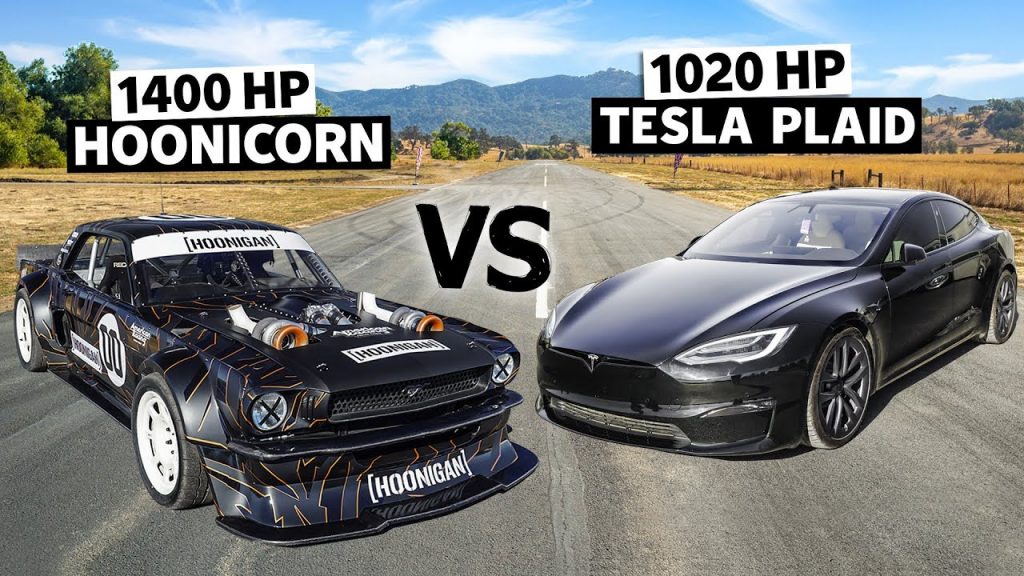 Mustang Hoonicorn проти Tesla Model S Plaid