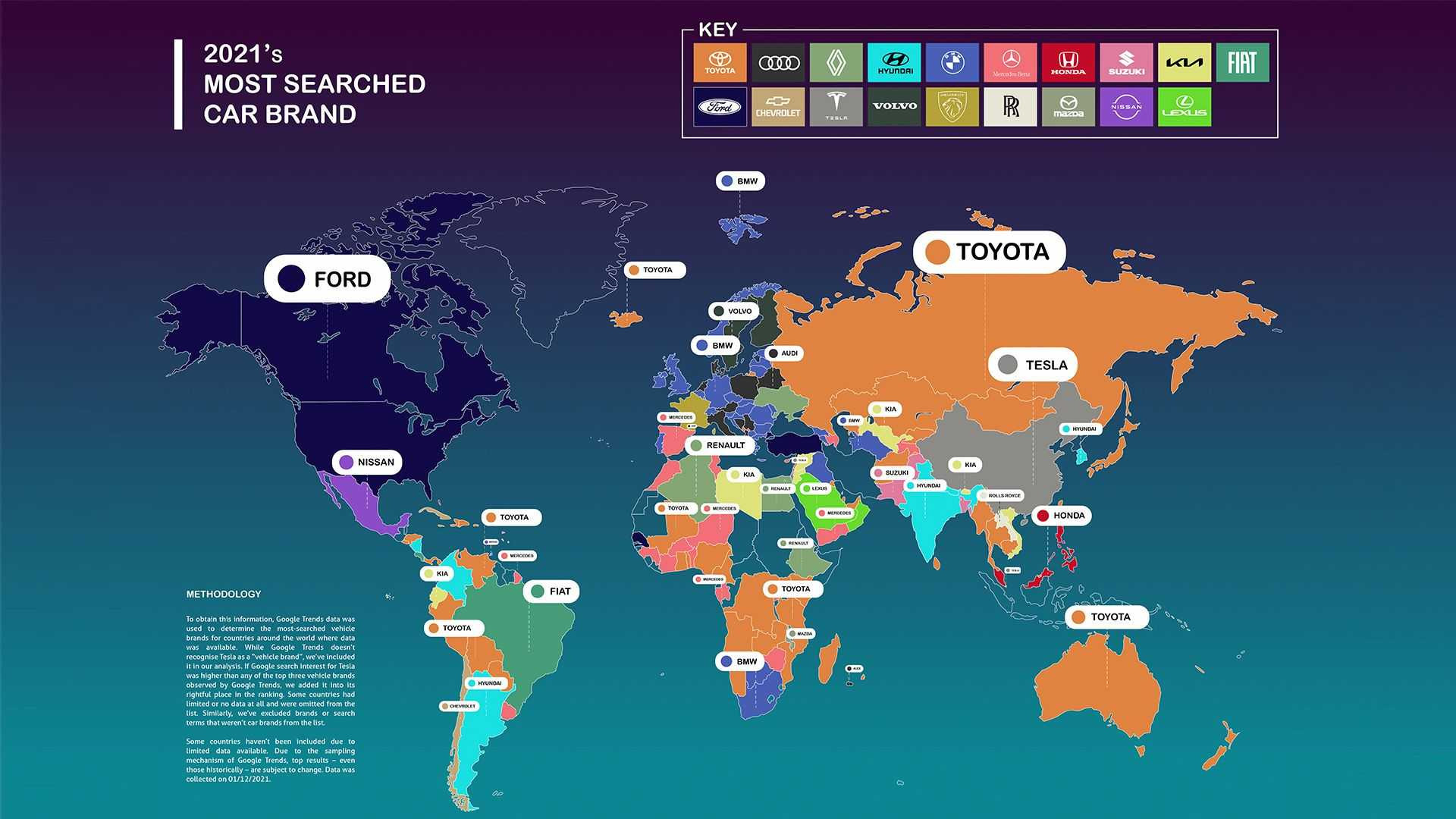 Toyota - запит Google 2021