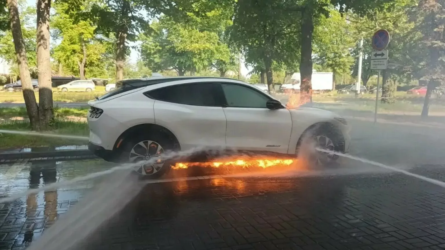 Ford Mustang Mach-E пожежа